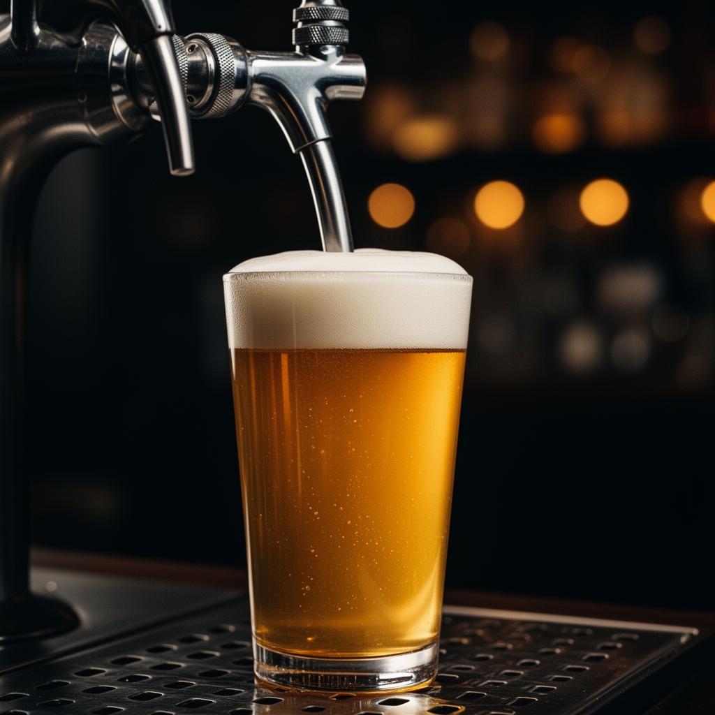 Craft beer being poured at an activation