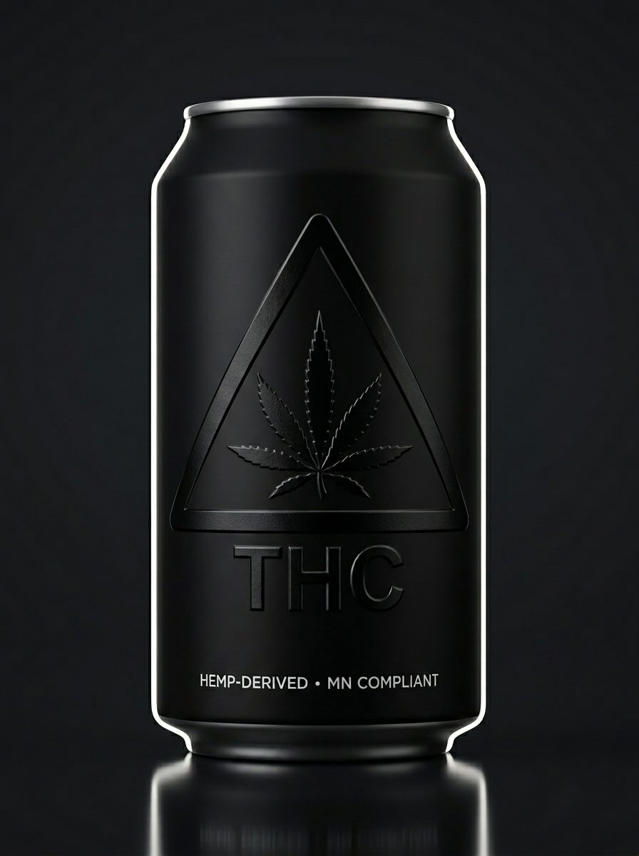 Hemp-derived THC beverage cans